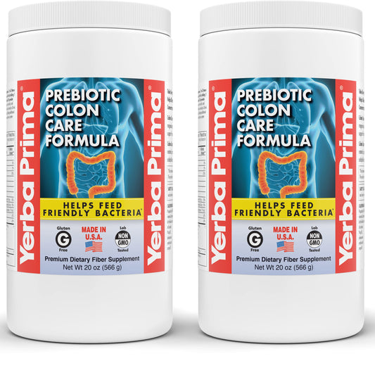Yerba Prima colon care powder bottle for daily fiber support