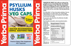 Psyllium husk capsules being poured to illustrate easy intake.
