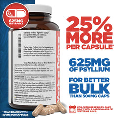 Yerba Prima Psyllium Capsules swallow shot demonstrates convenient, gluten-free daily fiber intake.