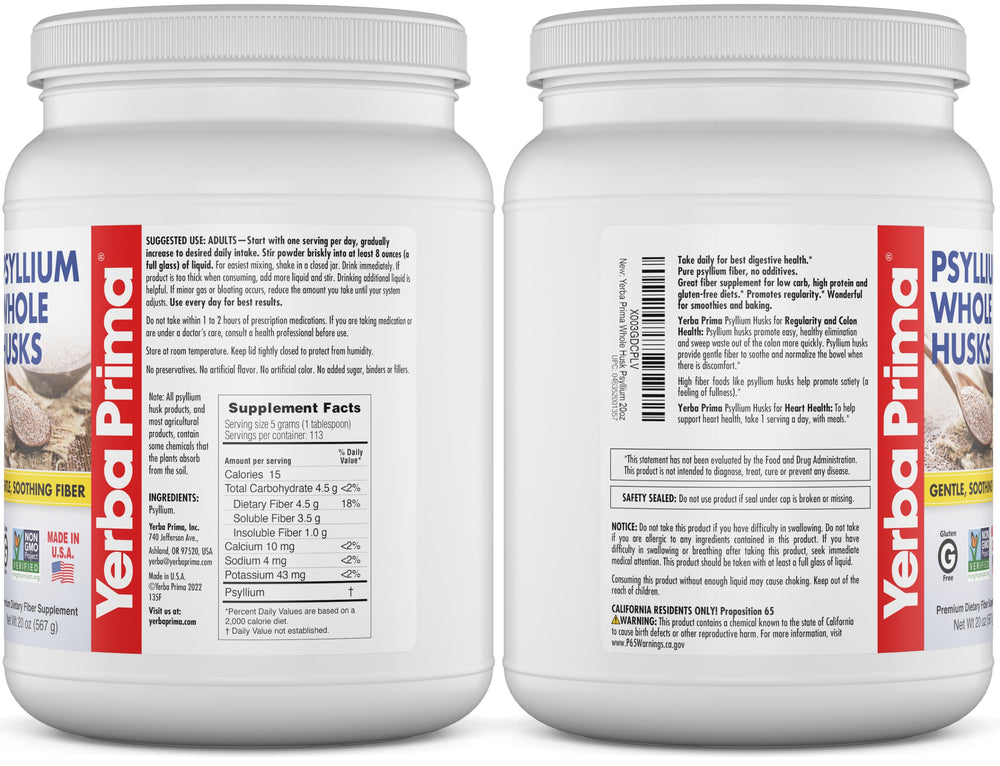 Yerba Prima psyllium husks in a smoothie for gut health