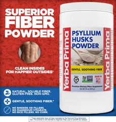 Yerba Prima psyllium husks powder pack-of-2 shows bulk value for daily fiber.