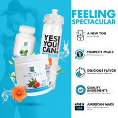 Yes You Can! Aloe vera drink mix hibiscus packaging for refreshing hydration