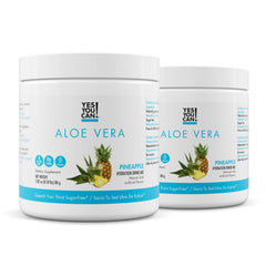 Yes You Can Aloe Vera Drink Mix pineapple bottle shows refreshing hydration with tropical flavor