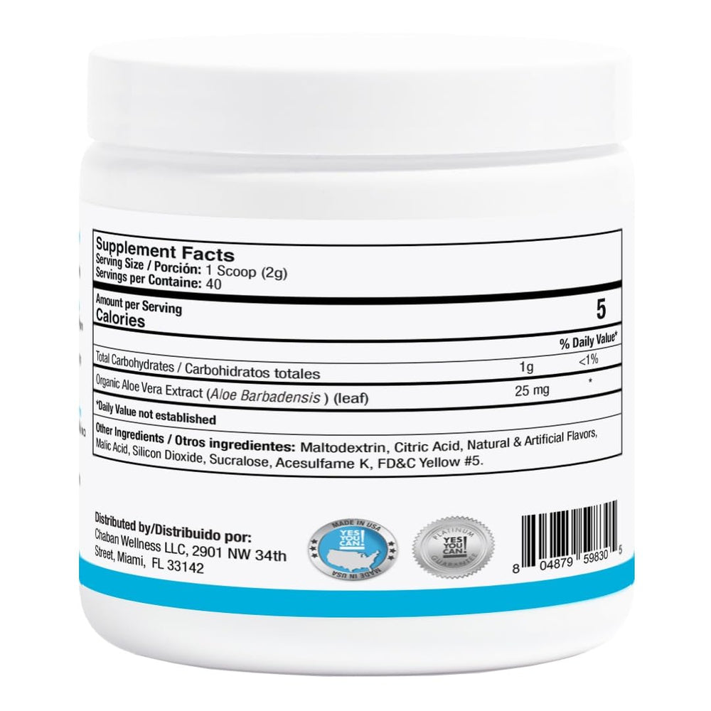 Yes You Can Aloe Vera Drink Mix on kitchen counter ready for quick hydration moments