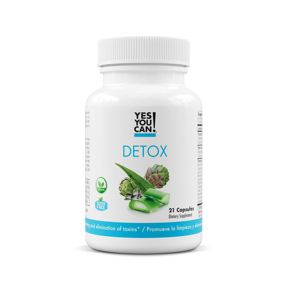 Yes You Can detox bottle front, gluten-free wellness support in a compact capsule.