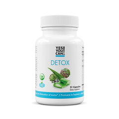 Yes You Can detox bottle front, gluten-free wellness support in a compact capsule.