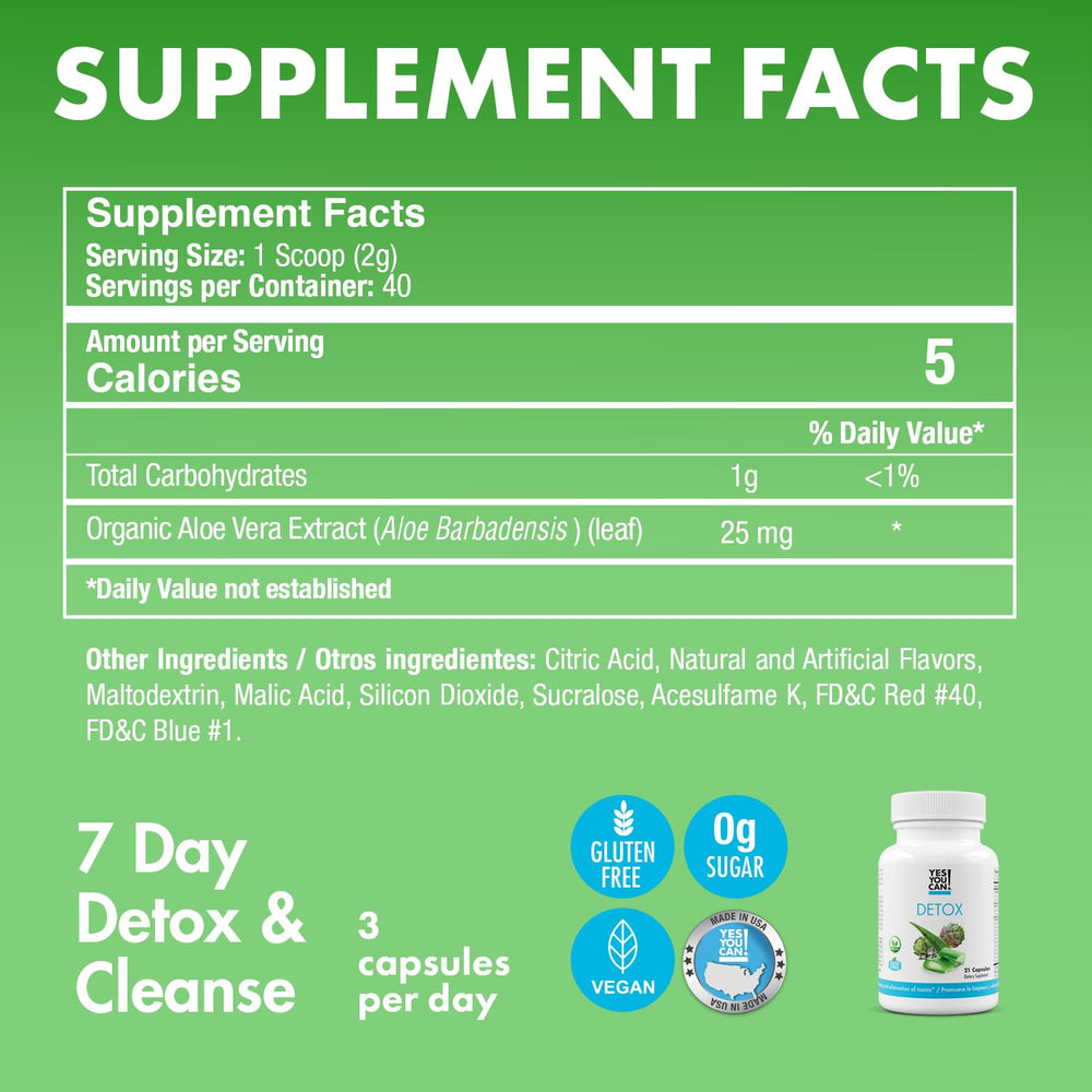 Yes You Can detox broccoli extract image hints nutrient-dense blend.
