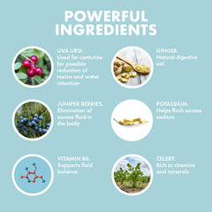 Ua Ursi and botanical blend label illustration emphasizing natural ingredients.