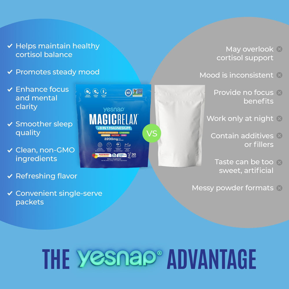 Yesnap MAGICRELAX fizz dissolving in water with Raspberry Lemonade flavor