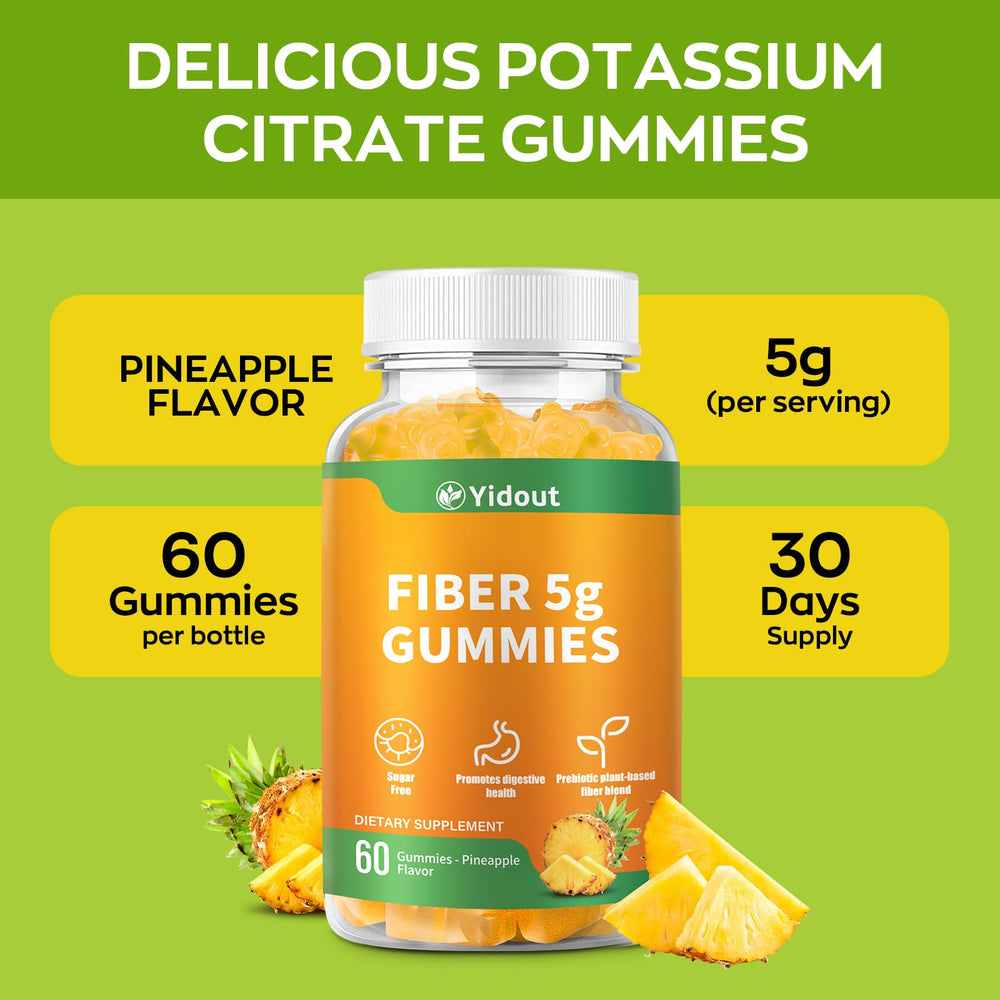 Box of Yidout fiber gummies in a 2-pack packaging