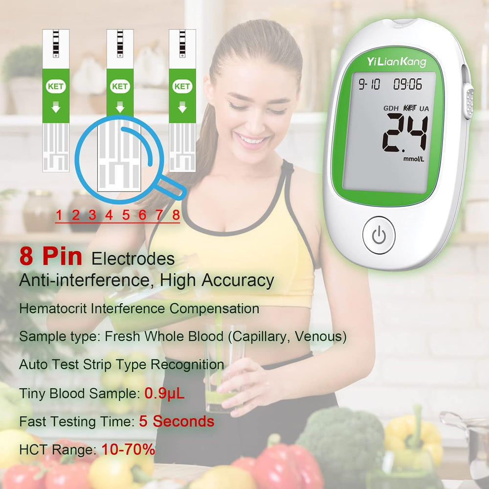 YiLianKang Lancing Device for a smoother blood sample collection during ketone testing.