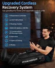 YINGGG leg massager demonstrates cordless design for flexible recovery anywhere.