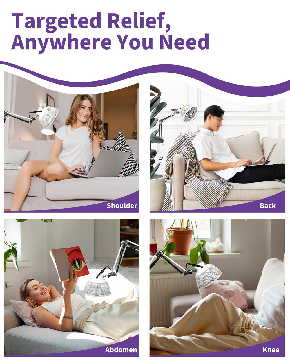 Flexible arm in action enables precise positioning.