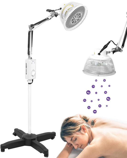 YKinaes TDP lamp mineral plate close-up delivering steady warmth for comfort.