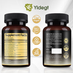 Yldegt supplement ingredients list highlighting gluten-free and non-GMO