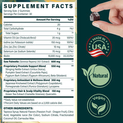 YLVARIN THORIA Saw Palmetto Gummies serving image with bottle