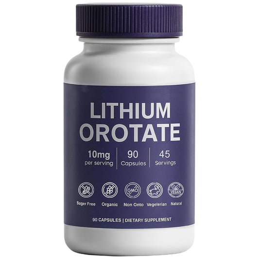 YOCMIPS Lithium Orotate bottle with capsules for daily mood support
