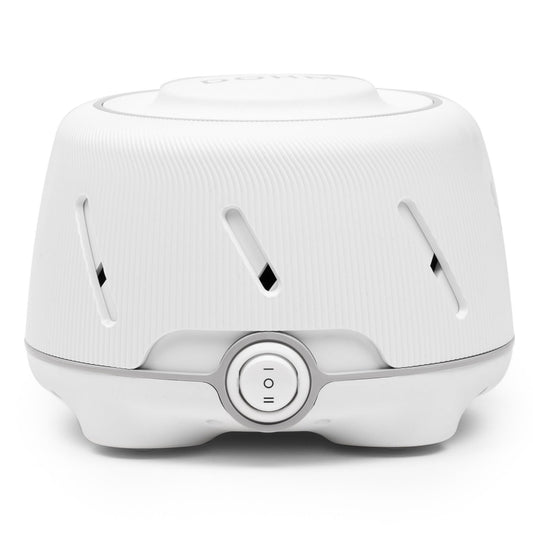 Yogasleep Dohm front view with dual-speed control for customizable sleep sounds.