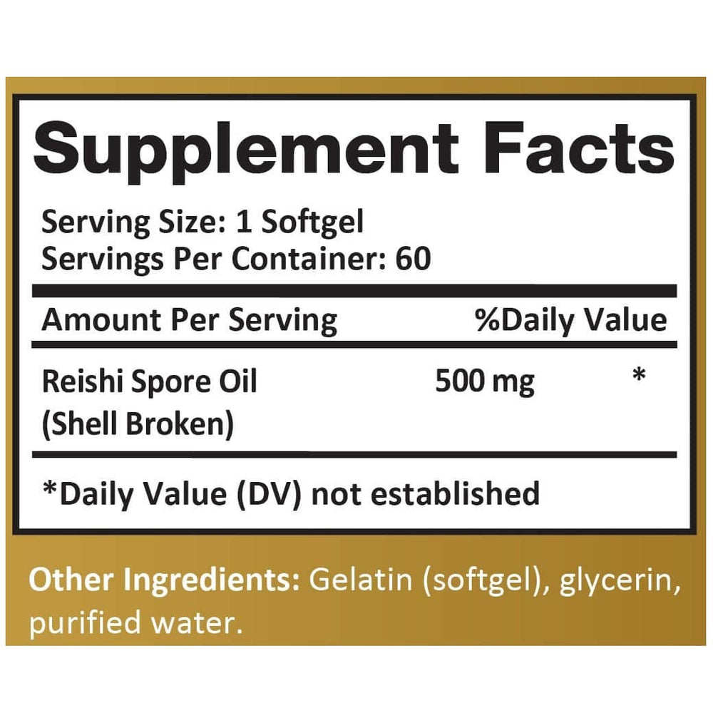 YongWell Reishi Spore Oil capsule-inside view reveals concentrated extract