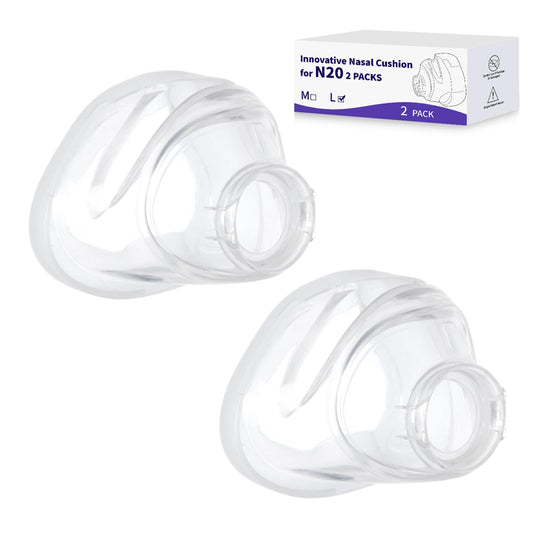 Yosopherier nasal cushion for AirFit N20 frame with secure, comfortable seal.