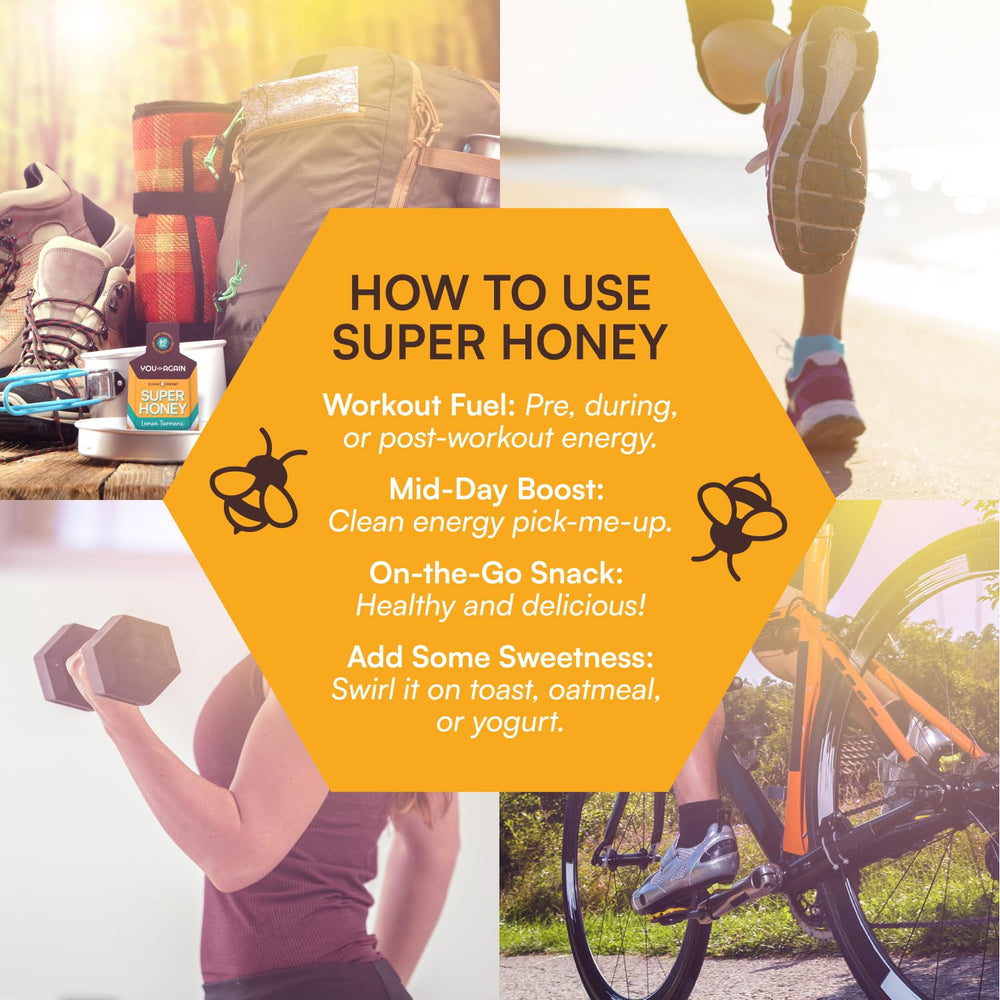 You Again Super Honey packet in use during a workout