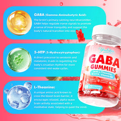 Youlikee GABA Gummies label close-up with ingredients for key nutrients