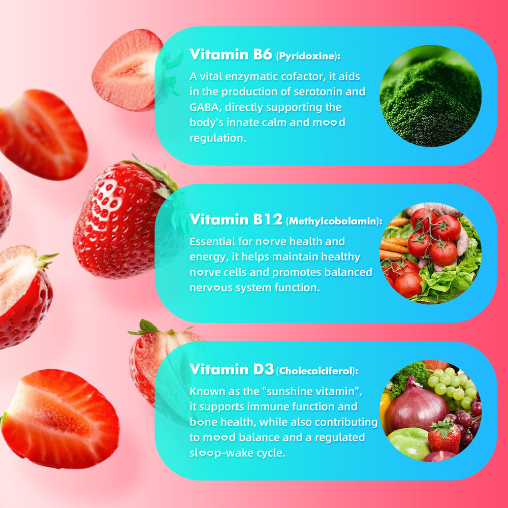 Youlikee GABA Gummies strawberry flavor illustrated as tasty sugar-free option