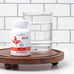 Young Living AgilEase packaging on shelf signals trusted joint support.