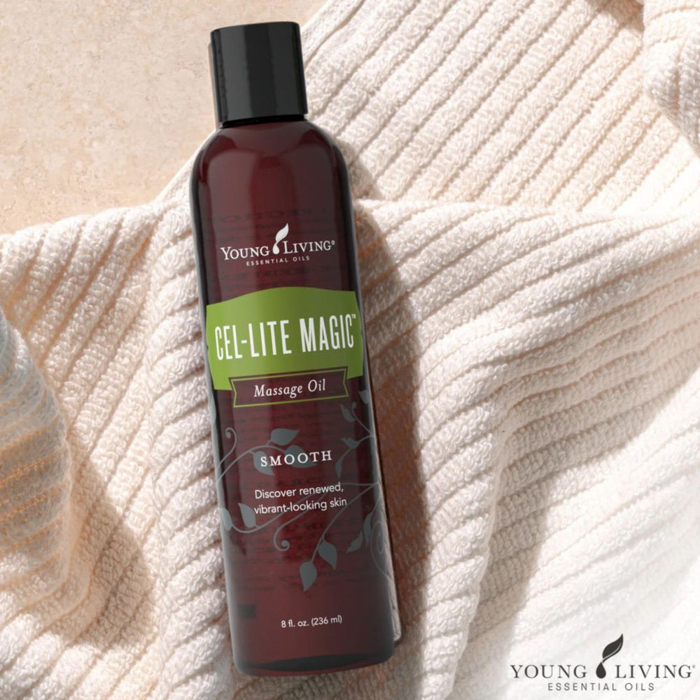 Cel-Lite Magic Massage Oil used in aromatherapy routine