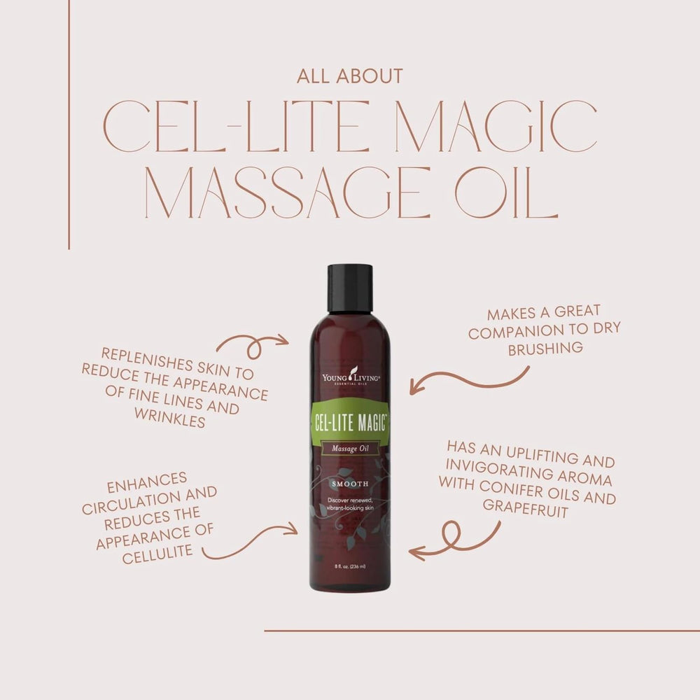 Cel-Lite Magic Massage Oil on skin demonstrates hydration and absorption