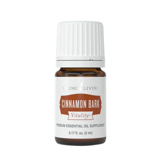 Young Living Cinnamon Bark Vitality bottle ready to flavor warm dishes.