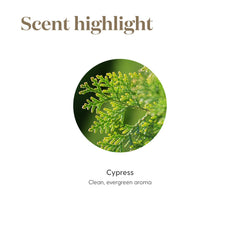 Massage with Cypress oil using a carrier for daily rituals.