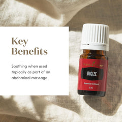 DiGize 15ml bottle on a desk indicating everyday dietary supplement use.
