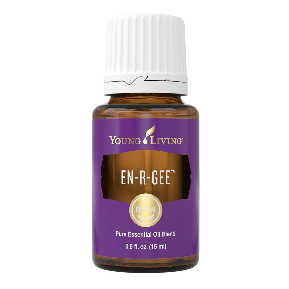 Young Living En-R-Gee bottle pour for energizing moment