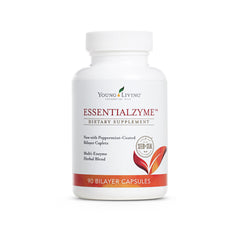 Young Living Essentialenzyme 90 capsules in a bottle, supporting enzyme activity