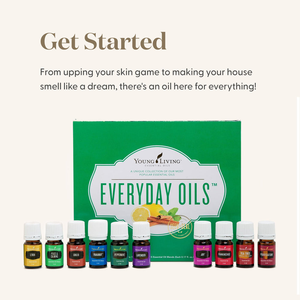 Young Living Lavender and Stress Away labels signal calming mood enhancement
