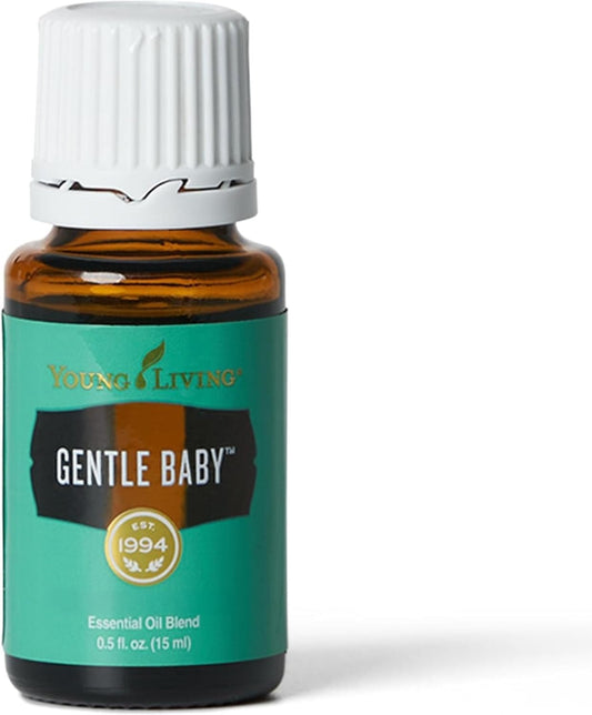 Young Living Gentle Baby bottle pour promotes a calming aroma for baby.