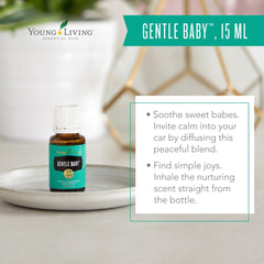 Young Living Gentle Baby skin application supports soothing touch and moisturization.