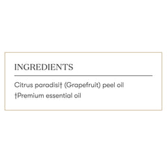 Young Living Grapefruit 15ml glass bottle spotlight communicates premium packaging