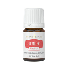 Young Living JuvaFlex Vitality bottle shows portable digestive support for daily routines