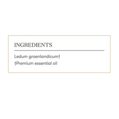 Young Living Ledum Premium Oil packaging display for premium aromatherapy selection
