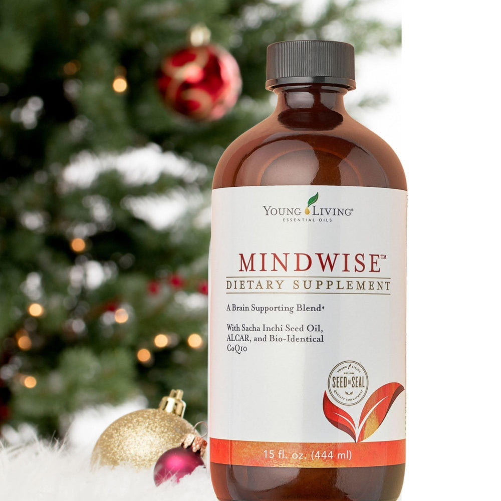MindWise dosing scoop beside bottle for daily use.