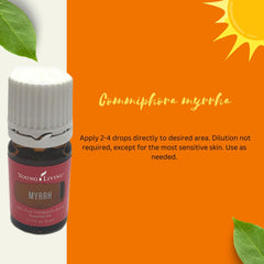 Ethically sourced Young Living Myrrh bottle reflects Seed to Seal quality