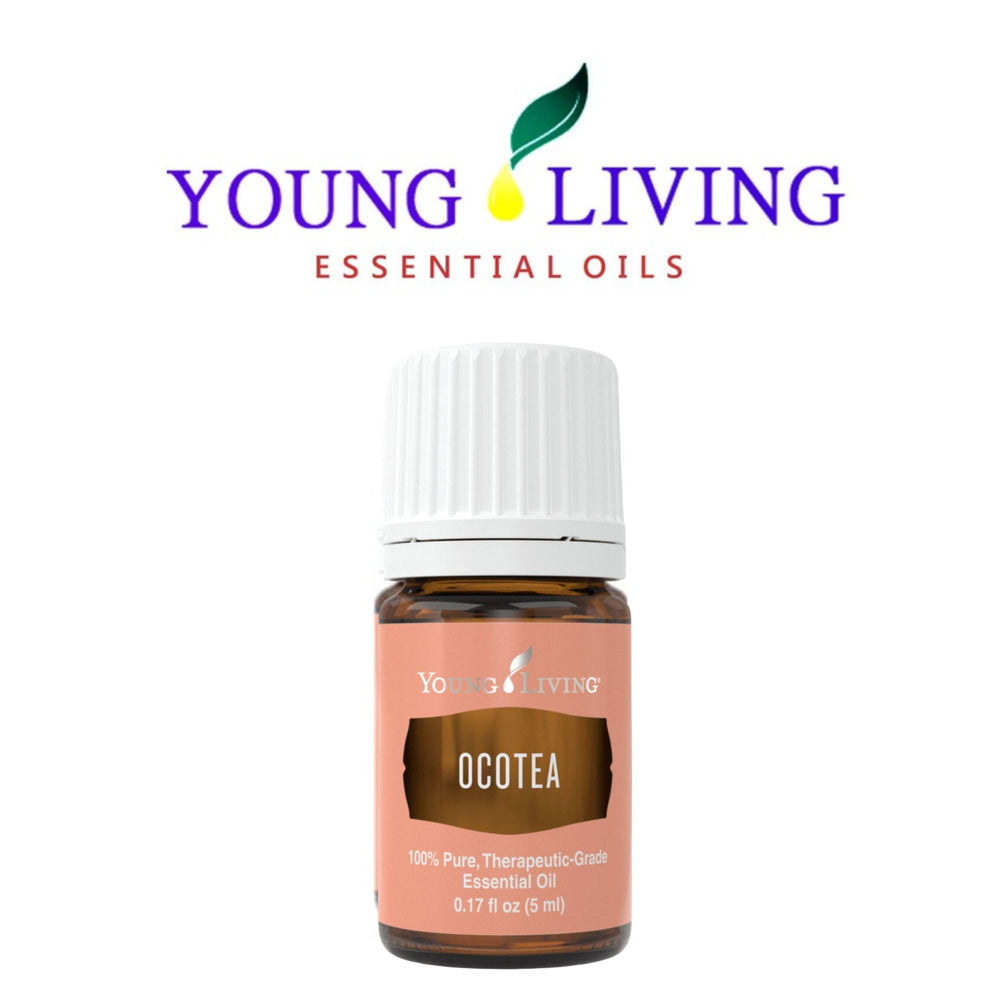 Young Living Ocotea topical-use image suggests dilution for skin refreshment.