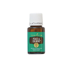Young Living Peace & Calming bottle pour for soothing aromatherapy and unwinding.
