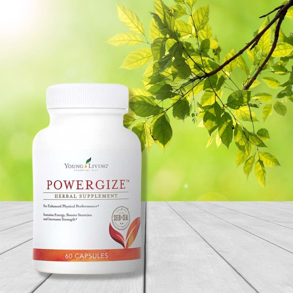 PowerGize capsules close-up highlighting endurance support for workouts