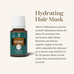 Organic, pure Rosemary Oil bottle emphasizing Seed to Seal quality.