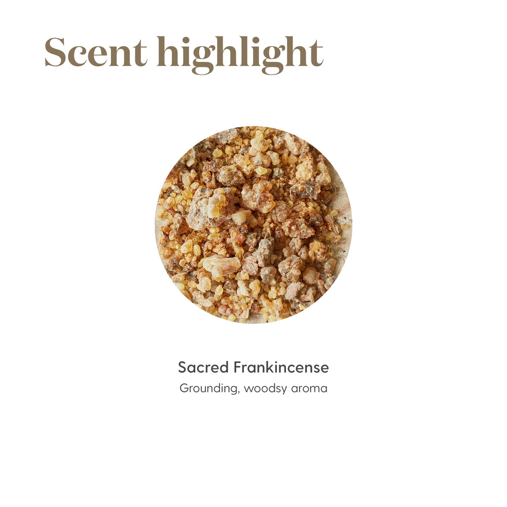 Young Living Sacred Frankincense topical application supports gentle skin rituals.