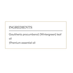 Young Living Wintergreen bottle label showcases authentic quality and ingredient clarity for trust.