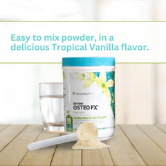 Mixing glass with tropical vanilla drink for convenient nourishment